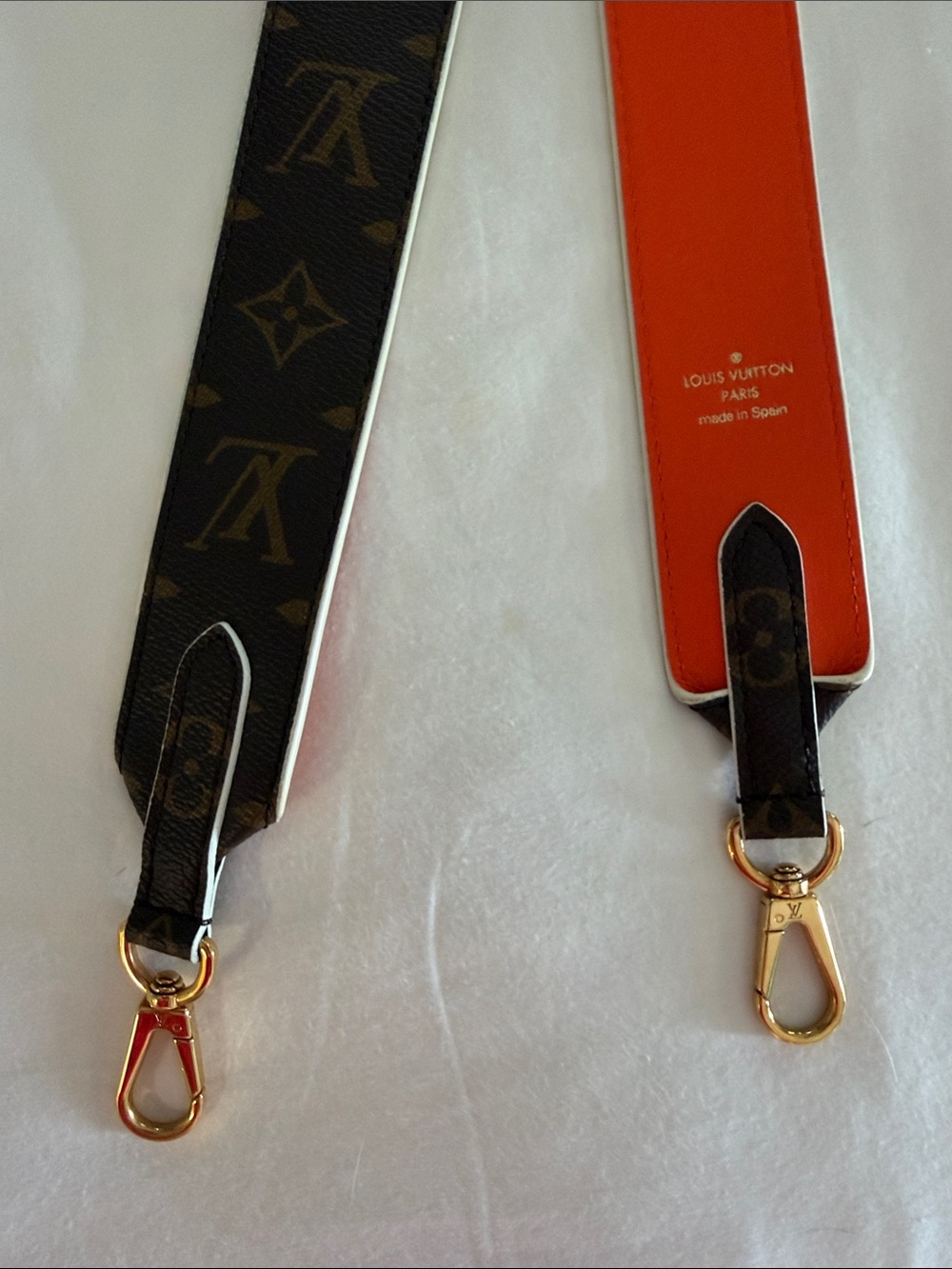 Louis Vuitton Monogram Reversible Strap in Brown & Orange - Picture 2 of 9